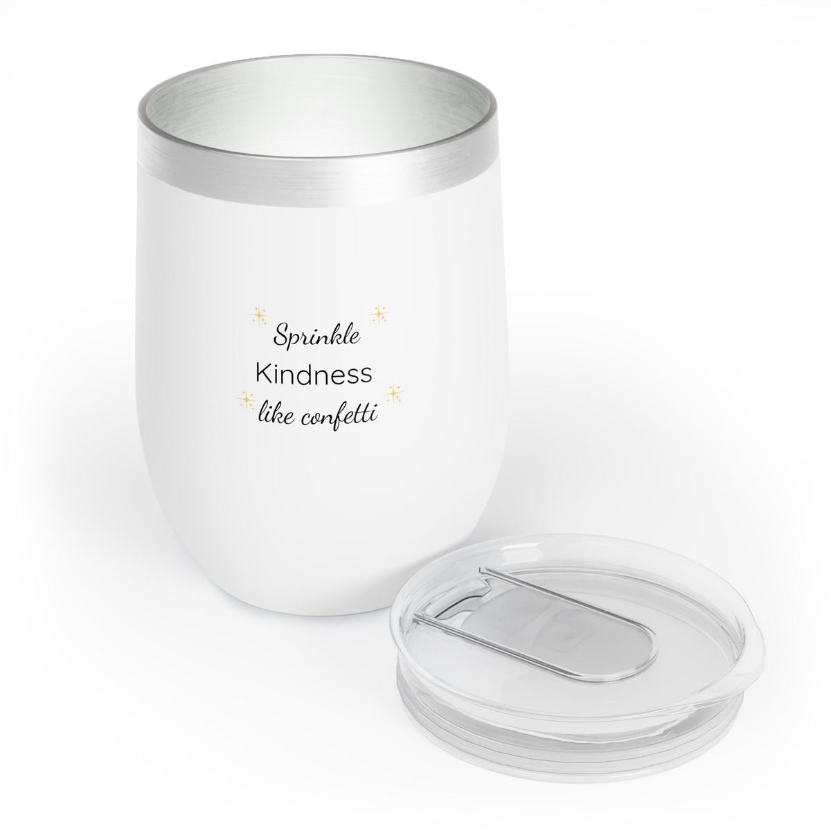 Sprinkle Kindness Like Confetti Wine Tumbler | Stainless Steel Gift for Her
