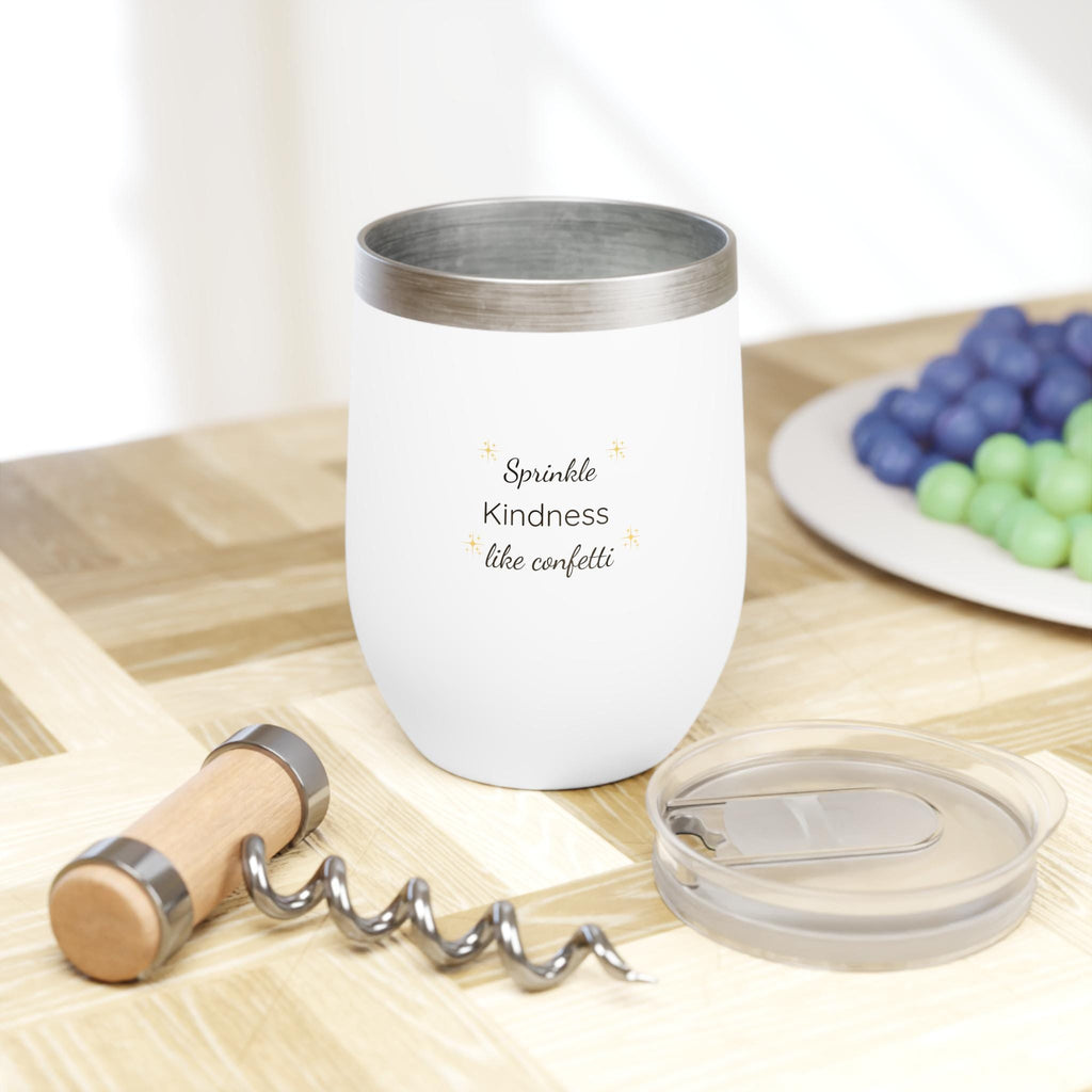 Sprinkle Kindness Like Confetti Wine Tumbler | Stainless Steel Gift for Her