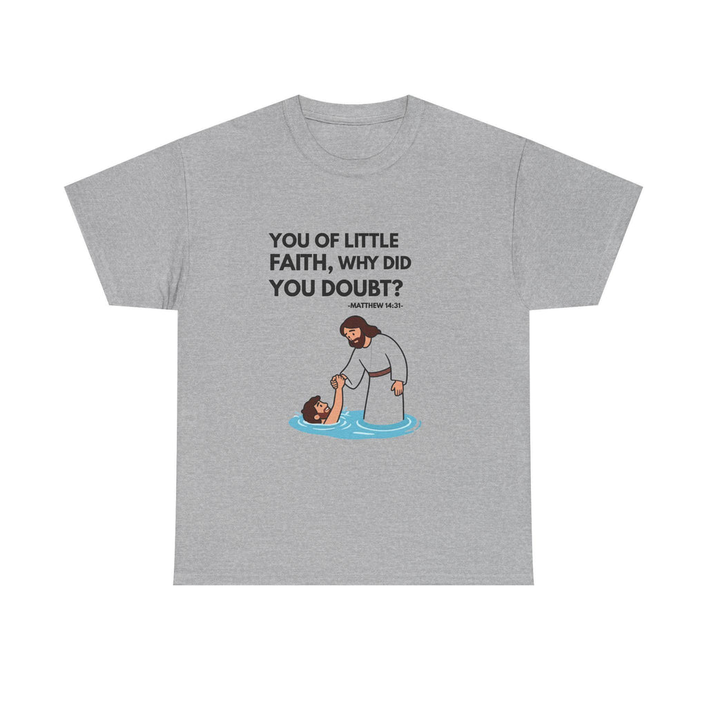 Christian Faith T-Shirt | Jesus & Peter Walking on Water | Scripture Apparel Gift