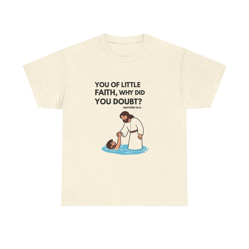 Christian Faith T-Shirt | Jesus & Peter Walking on Water | Scripture Apparel Gift