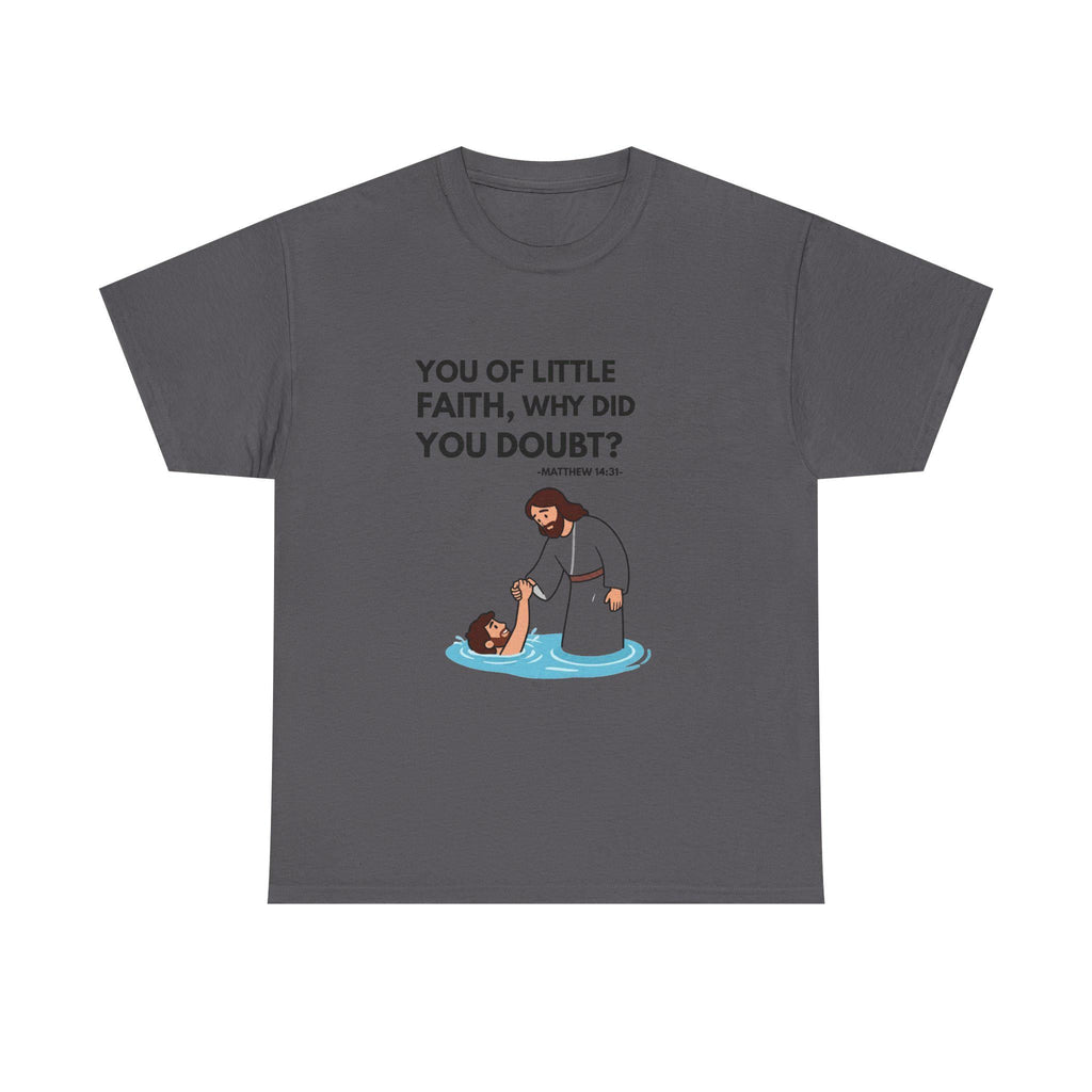 Christian Faith T-Shirt | Jesus & Peter Walking on Water | Scripture Apparel Gift