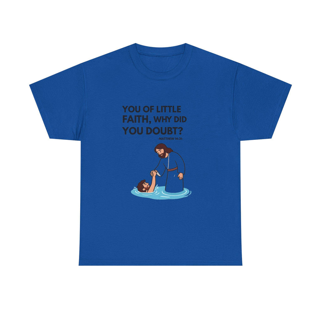 Christian Faith T-Shirt | Jesus & Peter Walking on Water | Scripture Apparel Gift