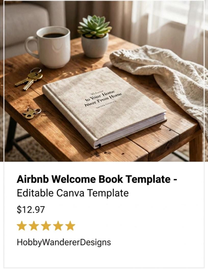 Airbnb Welcome Book Template | Editable Canva Host Guide (25 Pages, Instant Download)