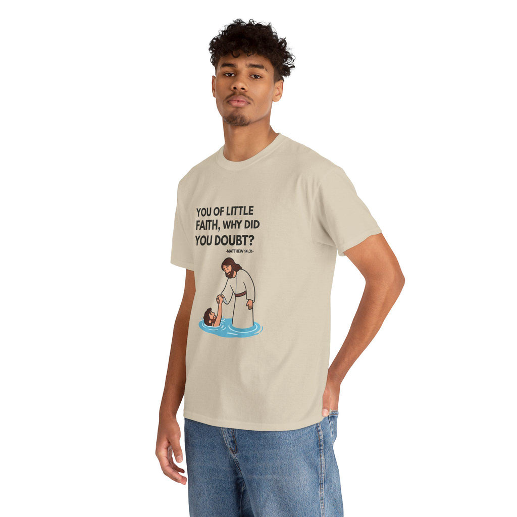 Christian Faith T-Shirt | Jesus & Peter Walking on Water | Scripture Apparel Gift