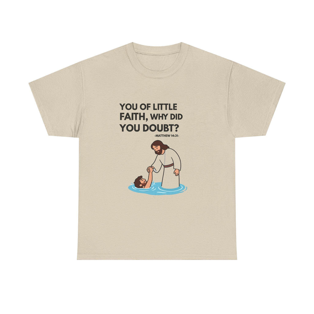 Christian Faith T-Shirt | Jesus & Peter Walking on Water | Scripture Apparel Gift