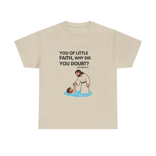 Christian Faith T-Shirt | Jesus & Peter Walking on Water | Scripture Apparel Gift